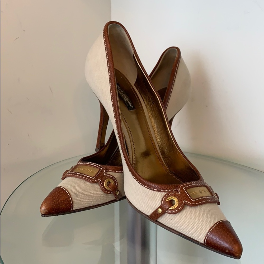 Dolce & Gabbana Canvas/Leather Shoes